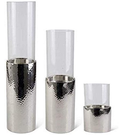 Hammered Silver Candleholder S