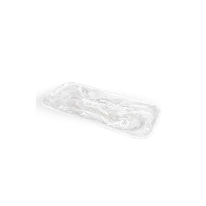 Classical Rectangle Platter White Swirl | Details Panamá