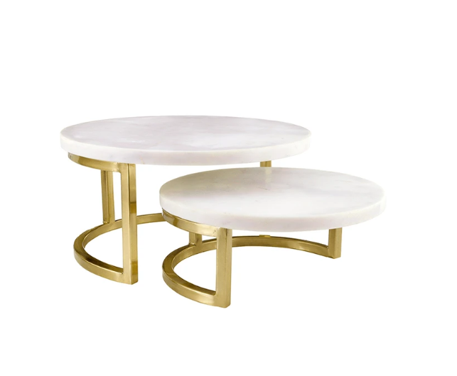 Marble Nesting Trays - Gold