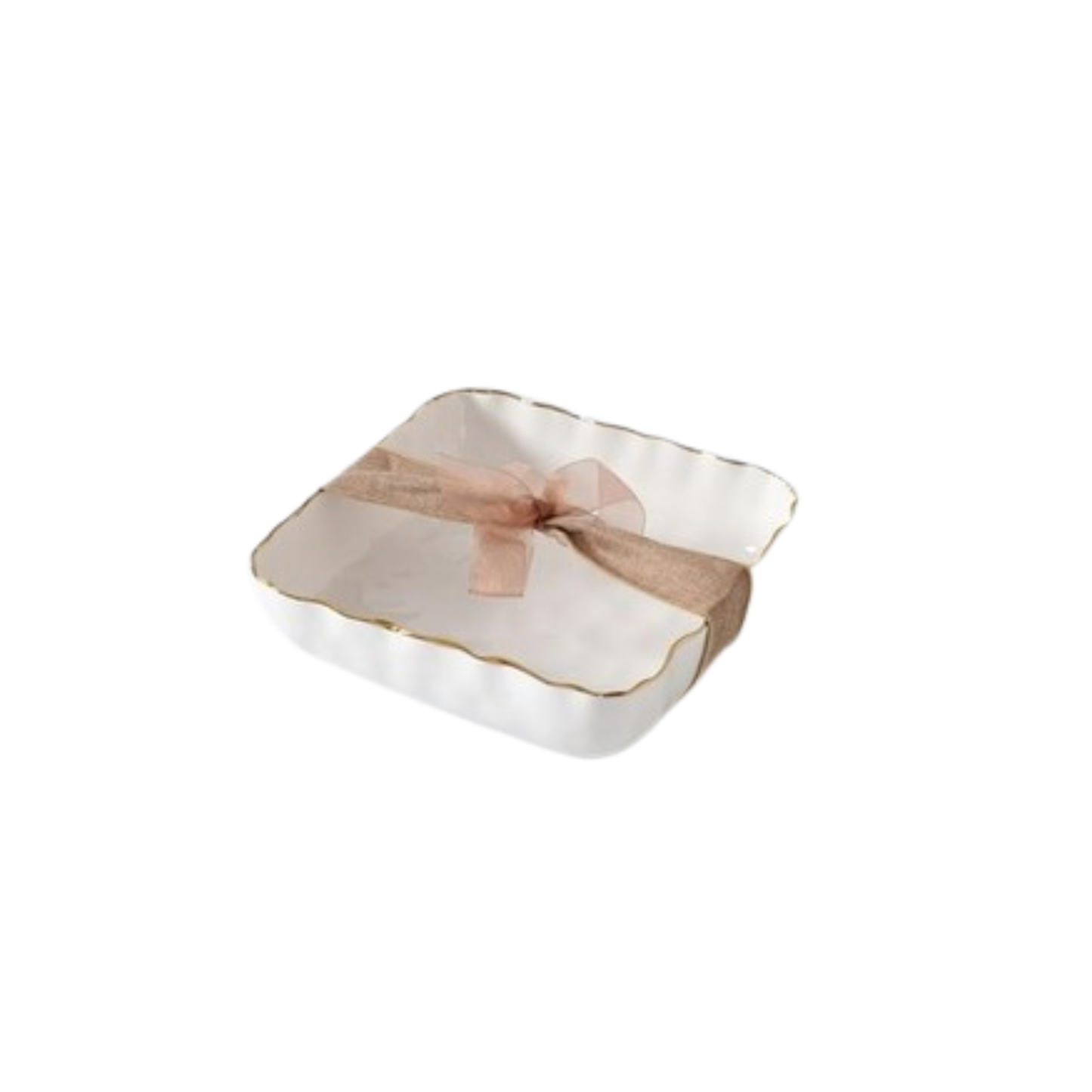 POR- White Gold Cocktail Napkin Holder