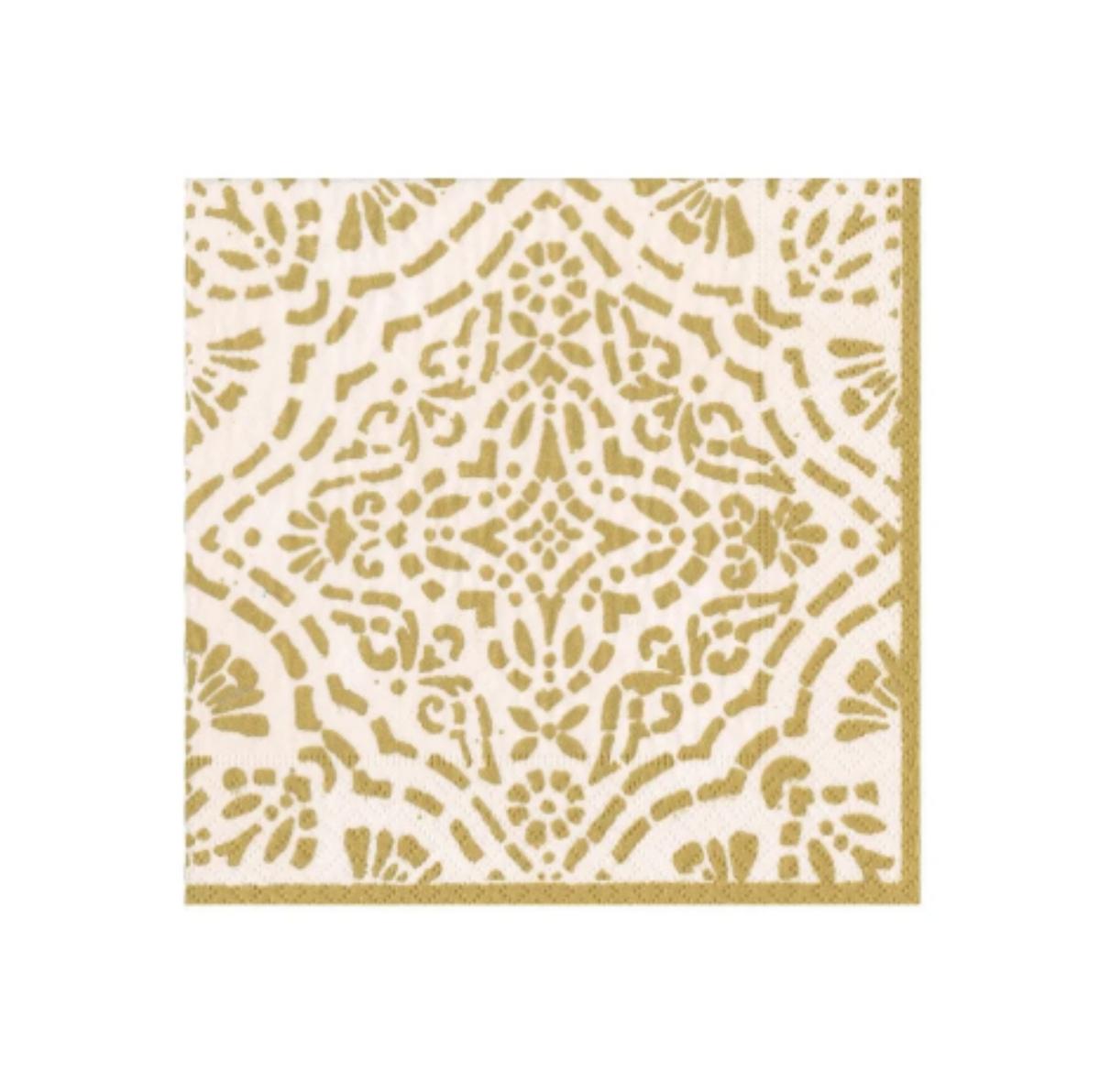 Annika Cocktail Ivory/Gold Napkins