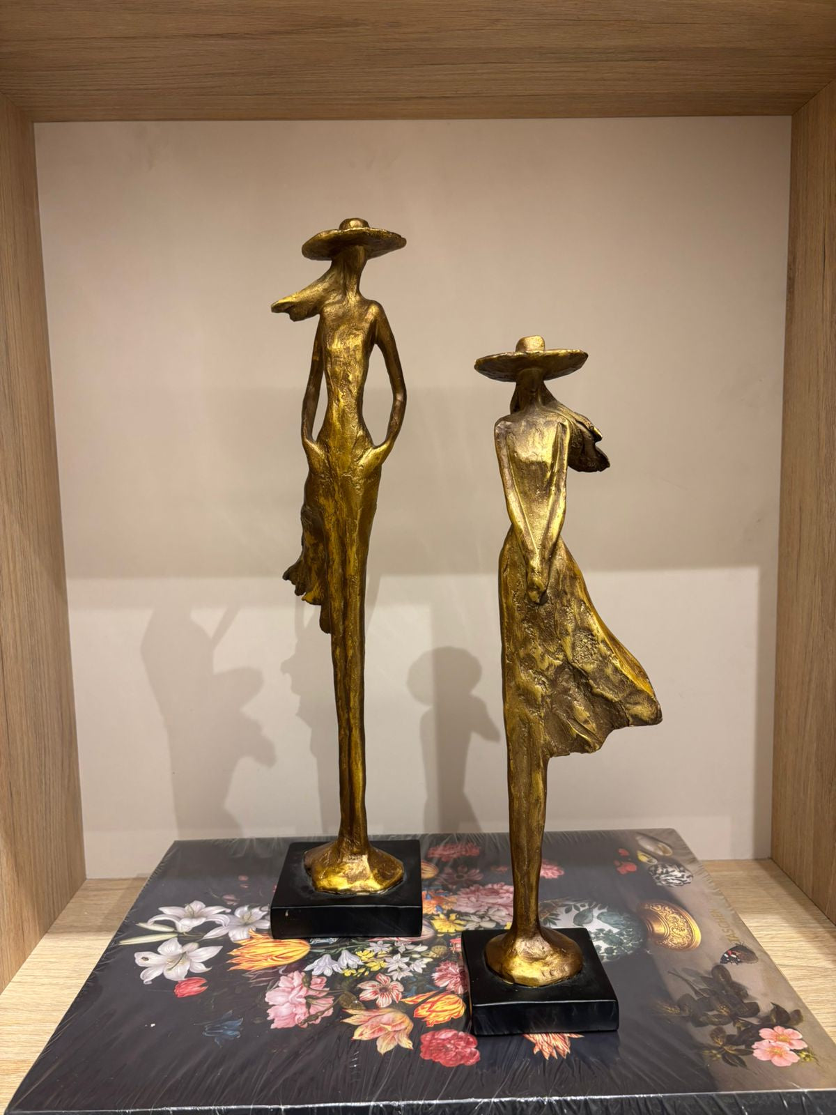 Assorted Gold Resin Ladies with Hat