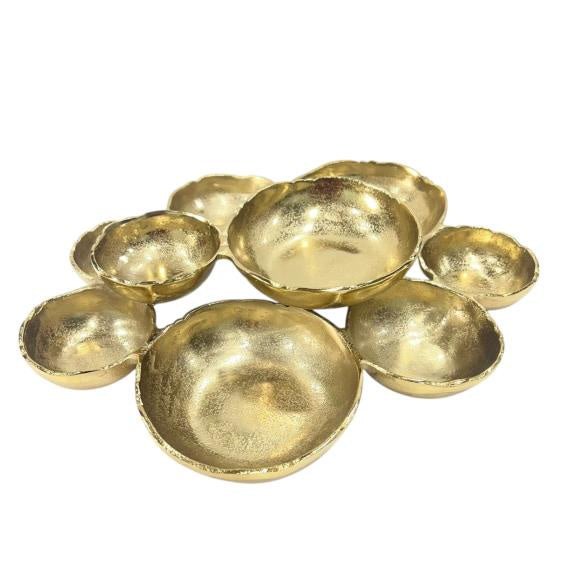 Gold Texture 9 Bowl Dish