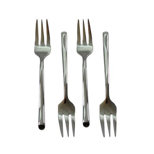 Silver Slice Satin Dessert or Cocktail Forks