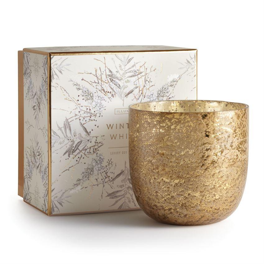 Luxe Sanded Mercury Glass Candles