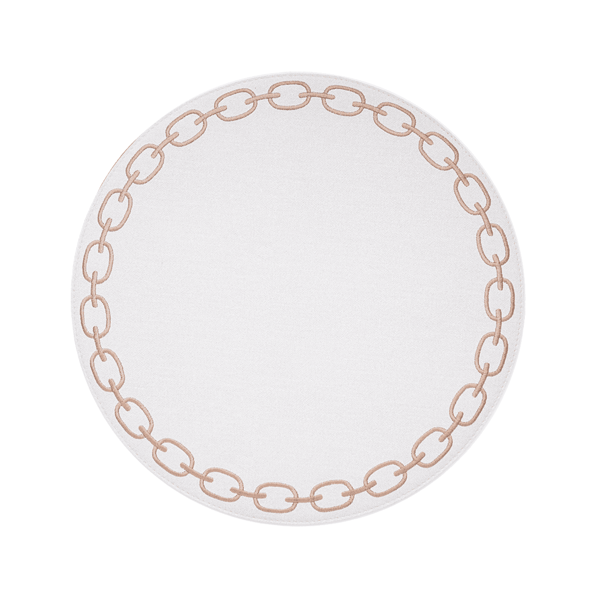 Round Placemat With Embroidery Chain | Details Panamá