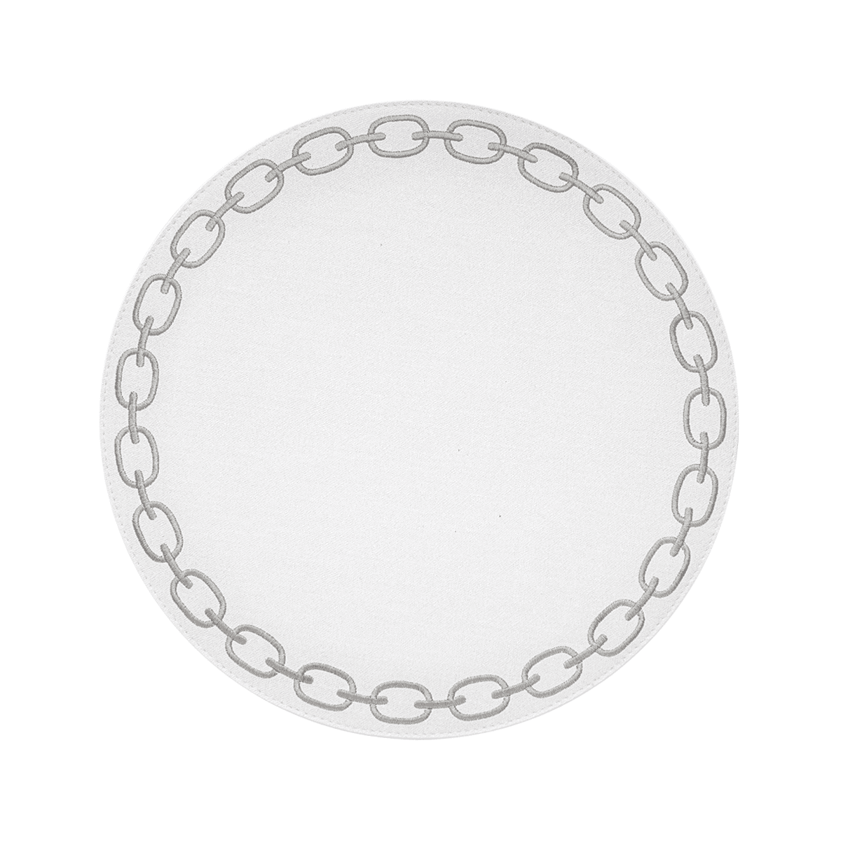 Round Placemat With Embroidery Chain | Details Panamá