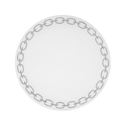 Round Placemat With Embroidery Chain | Details Panamá