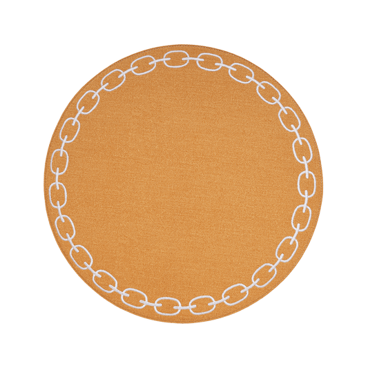 Round Placemat With Embroidery Chain | Details Panamá
