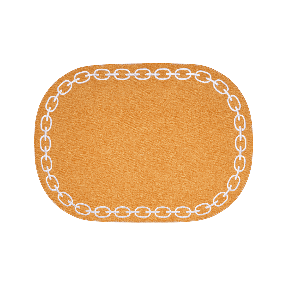 Oval Placemat With Embroidery Chain | Details Panamá