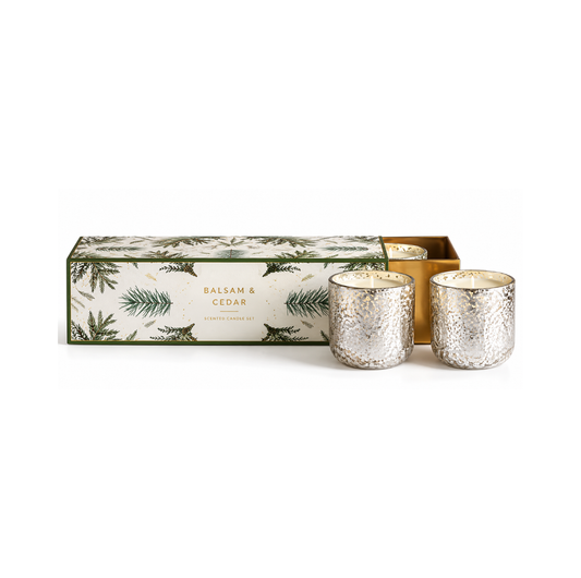 Candle Set Balsam & Cedar Mini Luxe Sanded Mercury | Details Panamá