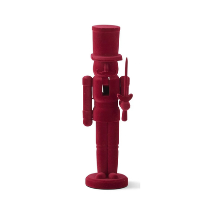 Wood Burgundy Velvet Nutcrackers