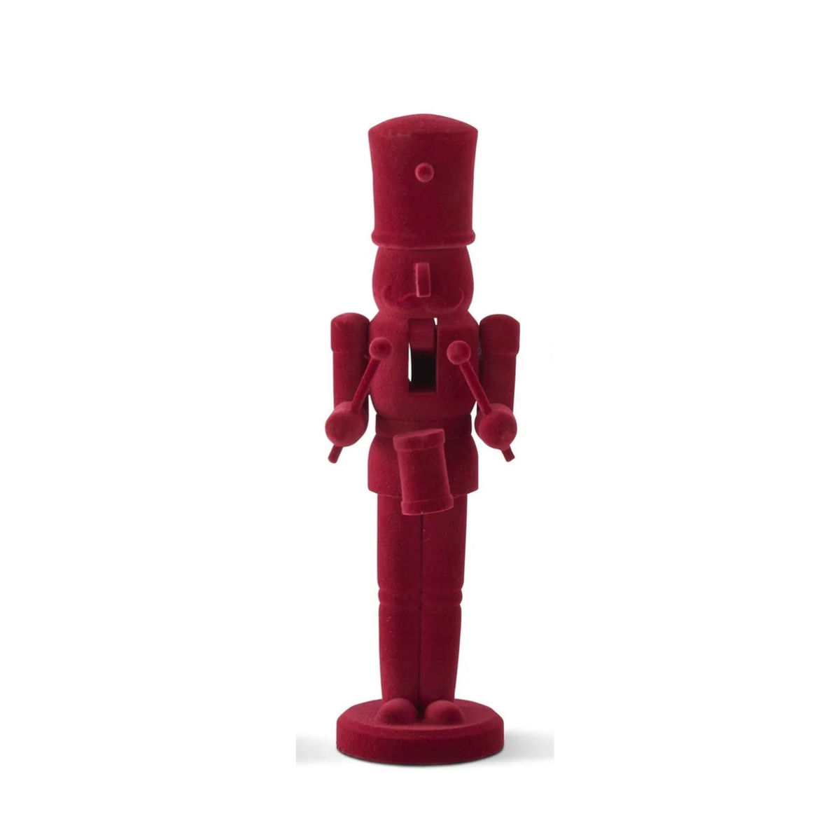 Wood Burgundy Velvet Nutcrackers