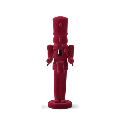 Wood Burgundy Velvet Nutcrackers