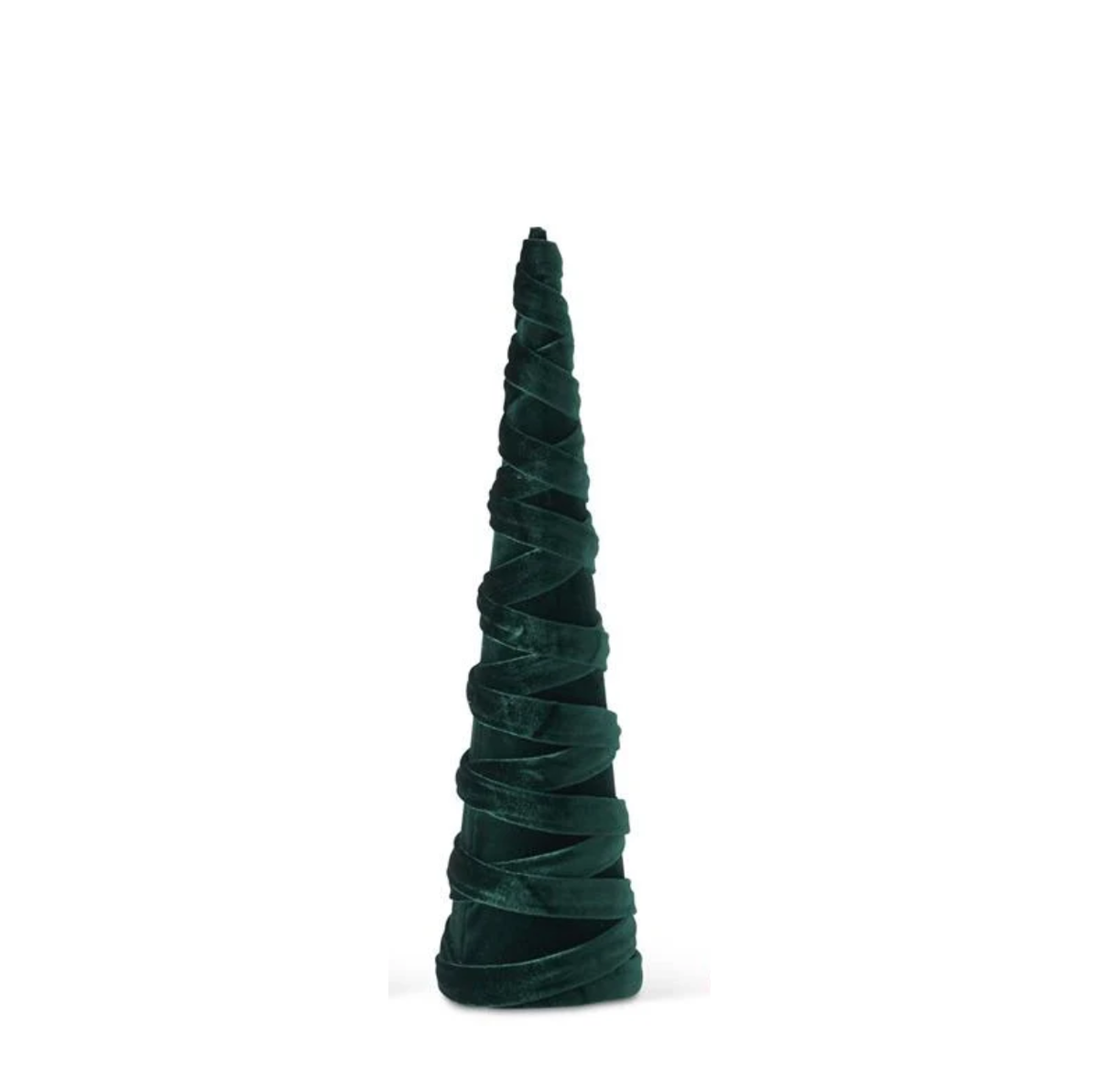 Dark Green Velvet Spiraled Tree | Details Panamá