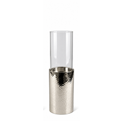 Medium Hammered Silver Candleholder