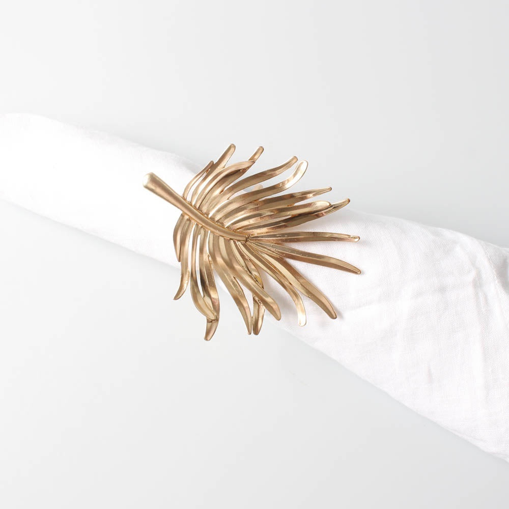 Gold Palm Leaf Napkin Ring