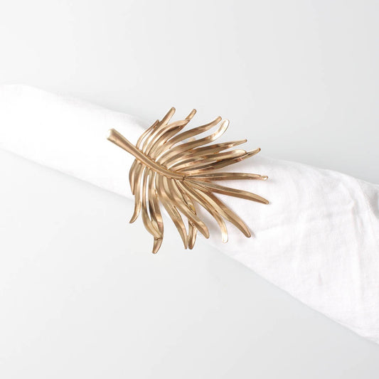 Gold Palm Leaf Napkin Ring