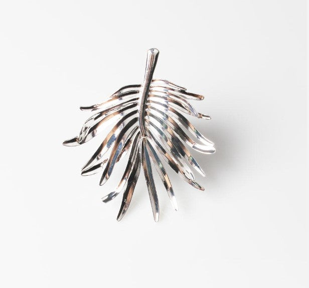 Silver Palm Leaf Napkin Ring