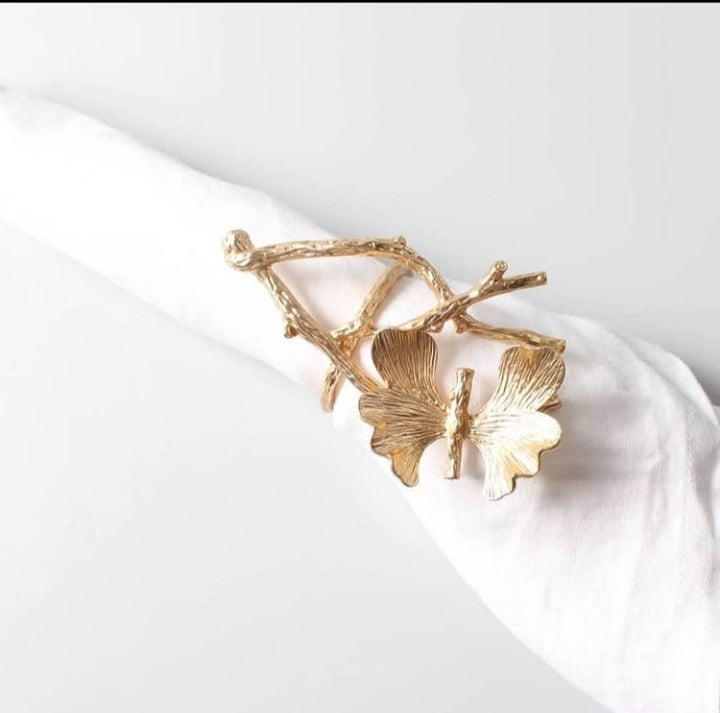 Gold Branch Napkin Ring