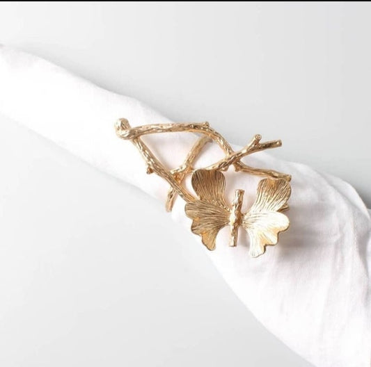Gold Branch Napkin Ring