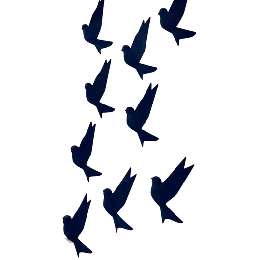 Navy Origami Bird