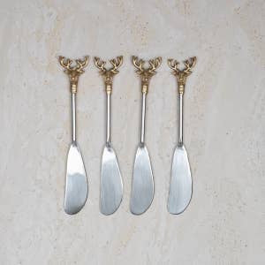 Deer Stainles Steel & Gold Spreaders