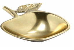 Decorative Gold Aluminum Bowl - Apple
