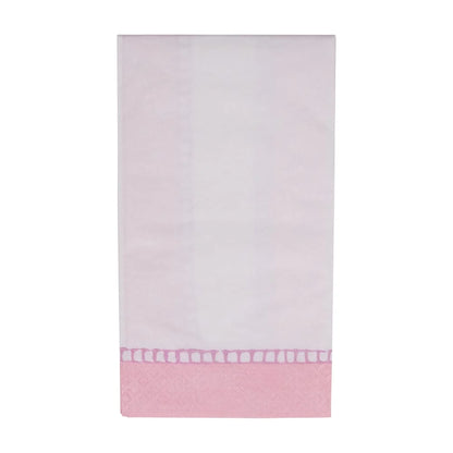 Petal Pink Linen Border Napkins | Details Panamá