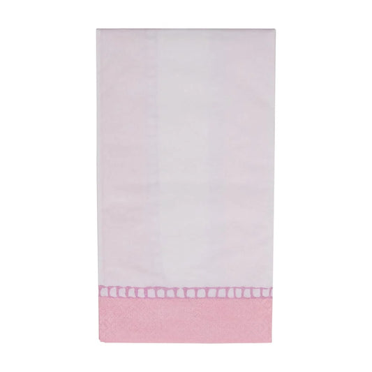 Petal Pink Linen Border Napkins | Details Panamá