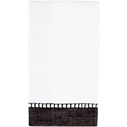 Black Linen Border Napkins | Details Panamá