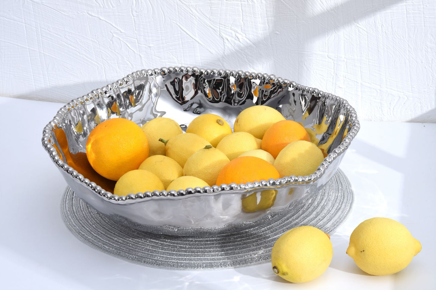 CER-Silver Oversized Serving Bowl