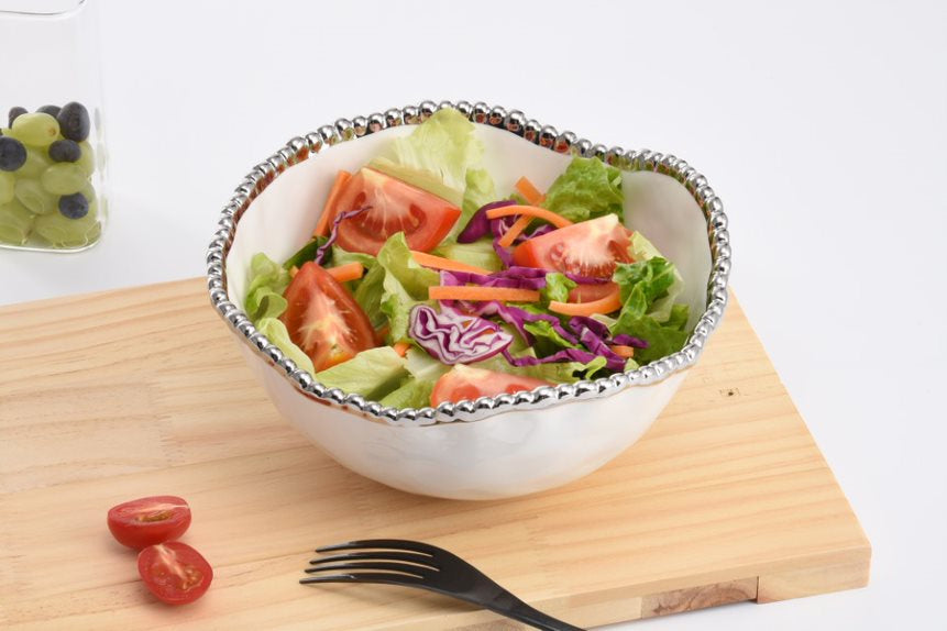 CER-White Medium Round Salad Bowl