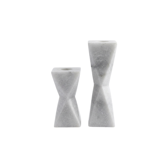 White Onyx Marble Taper Candle Holder