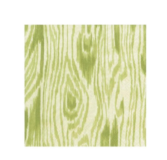 Woodgrain Moss Green Napkins