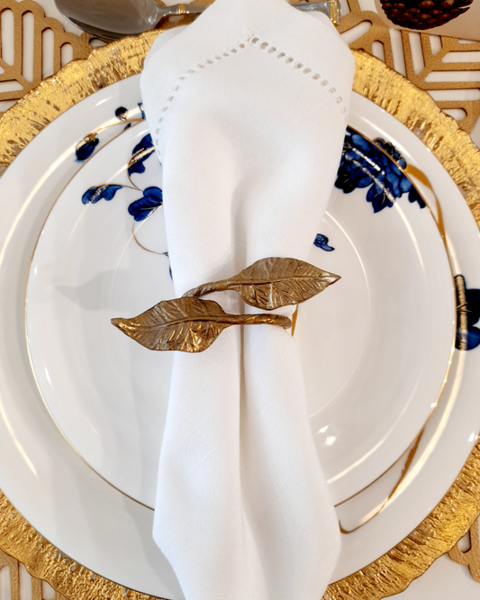 Leaf Napkin Ring Set/4