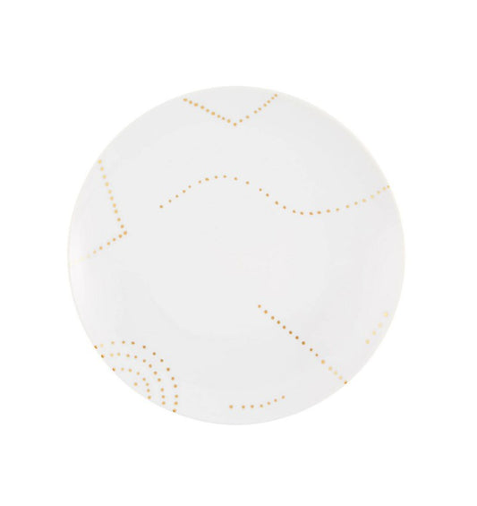 Folkifunki Gold Dots Dinner Plate