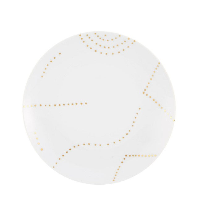 Folkifunki Gold Dots Dessert Plate