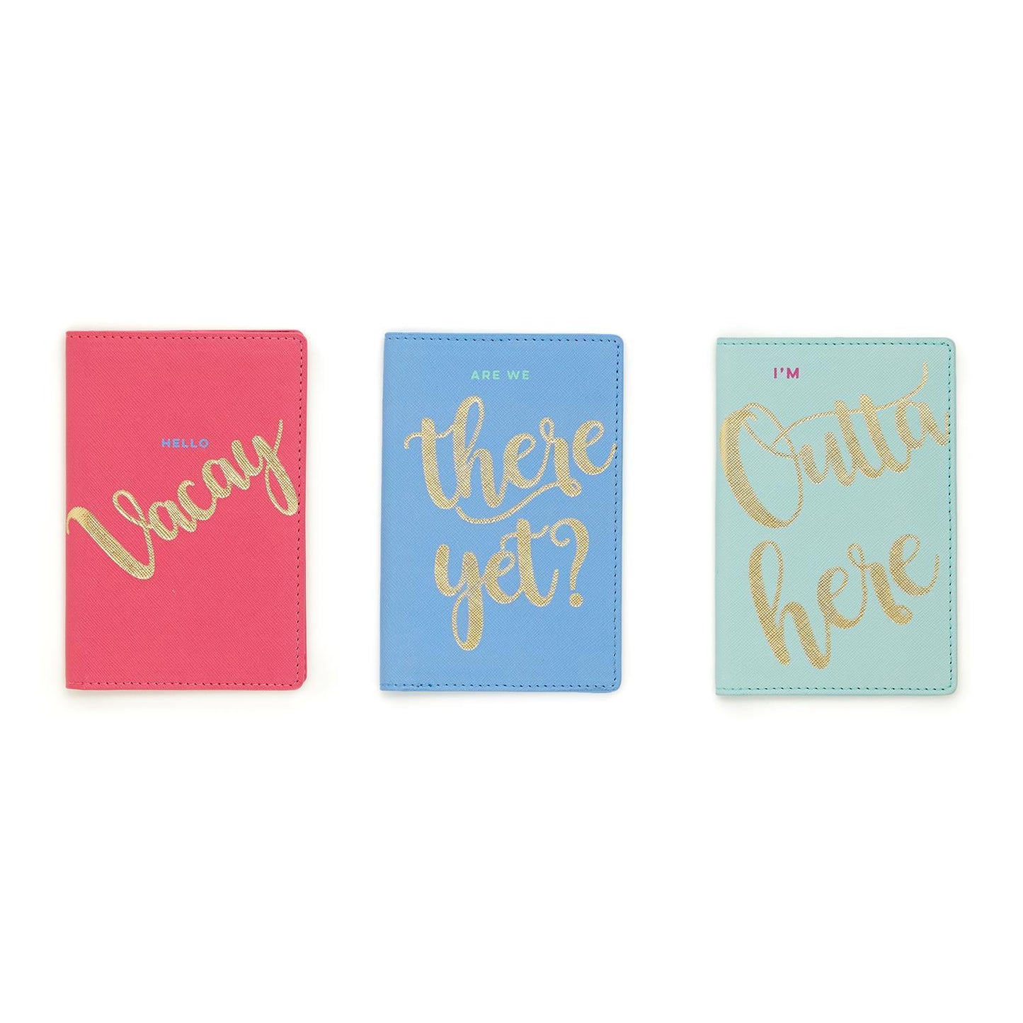 Vegan Leather Passport Holder - Pink