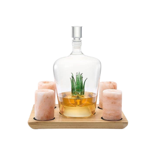 Tequila Decanter w/ Himalayan Pink Salt