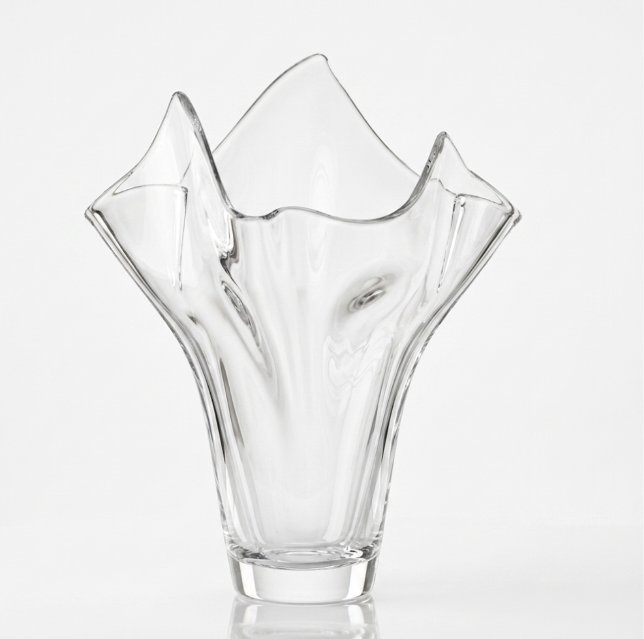 Glass Floral Tulip Vase