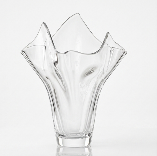 Glass Floral Tulip Vase