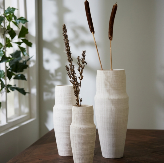 Vase Deco Ceramics Matt White
