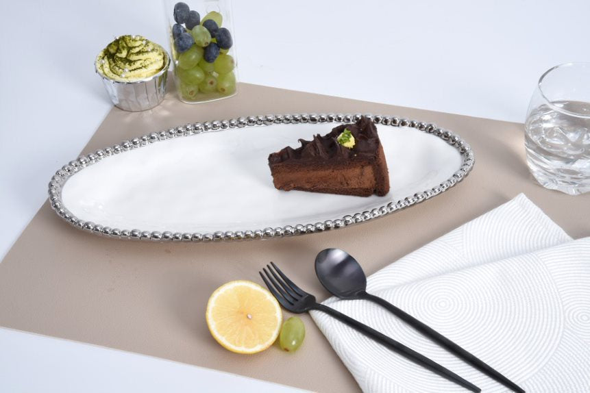 CER-White Small Oval Serving Platter