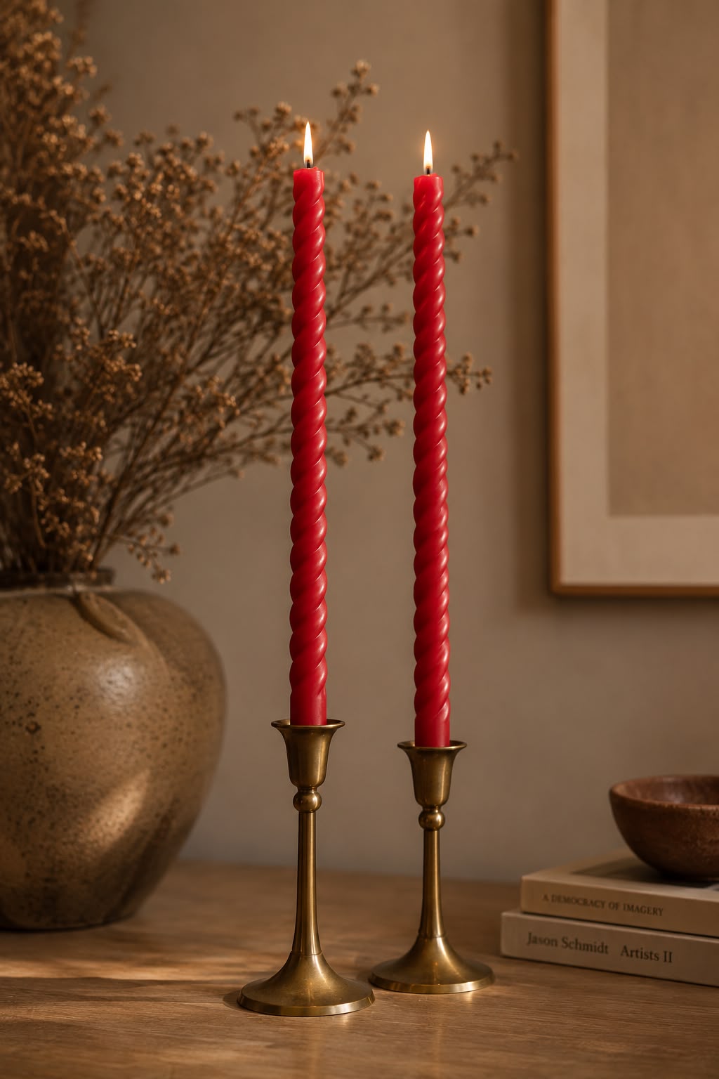 Velas Tornillo Rojas