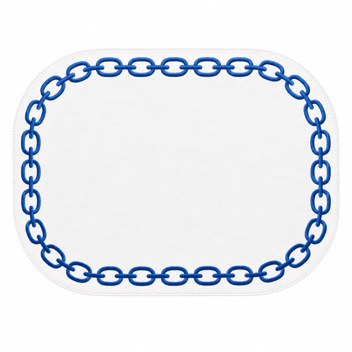 Oval Placemat With Embroidery Chain | Details Panamá