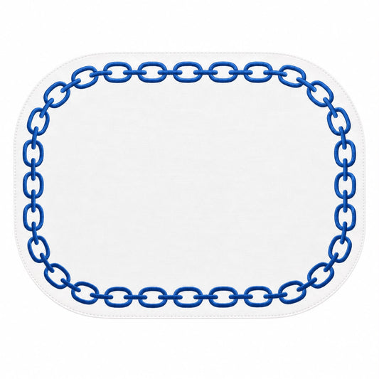 Oval Placemat With Embroidery Chain | Details Panamá