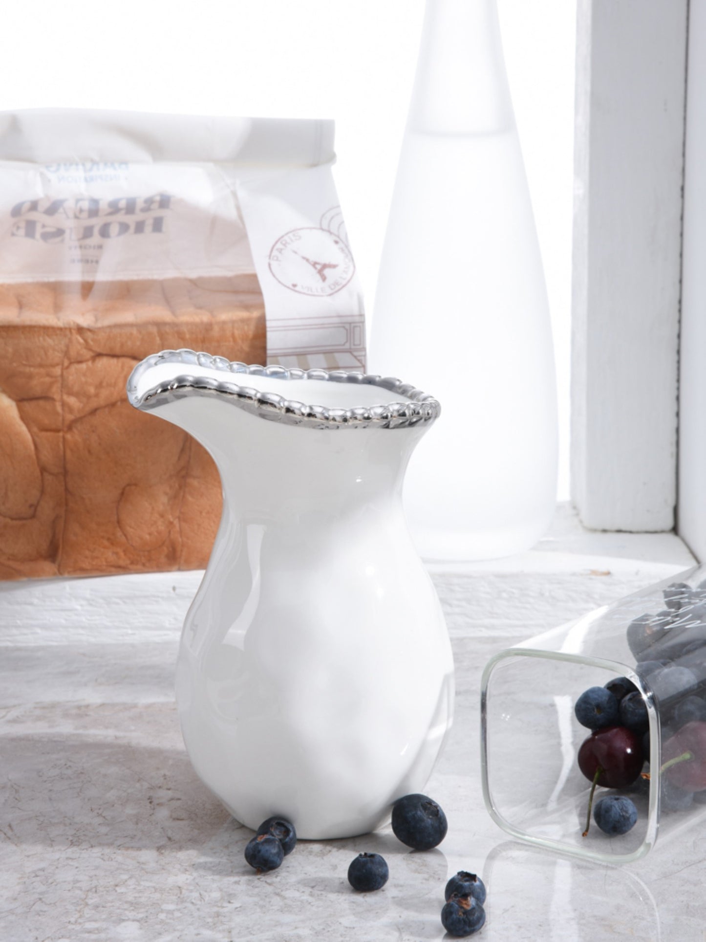 CER-White Creamer Pitcher