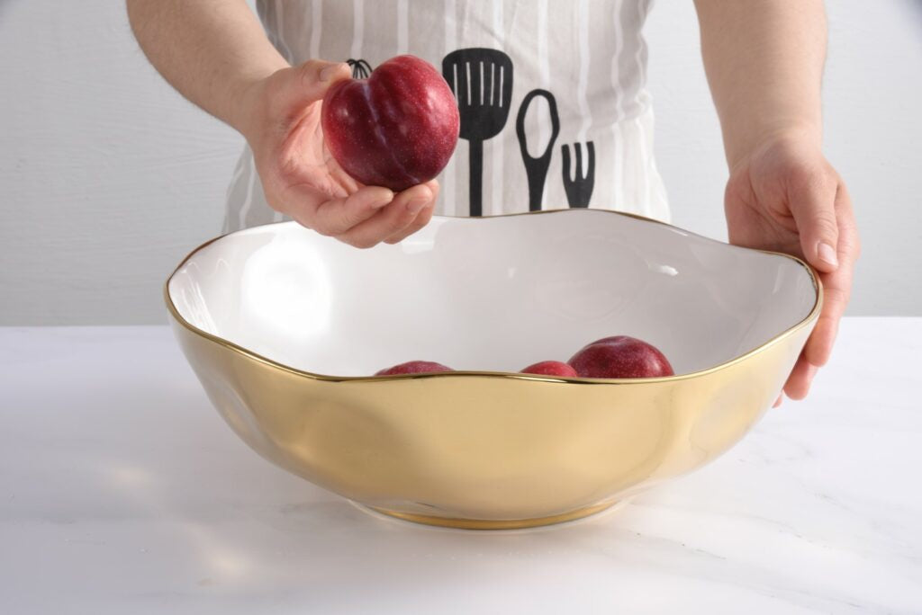 MON-White Gold Wide Bowl
