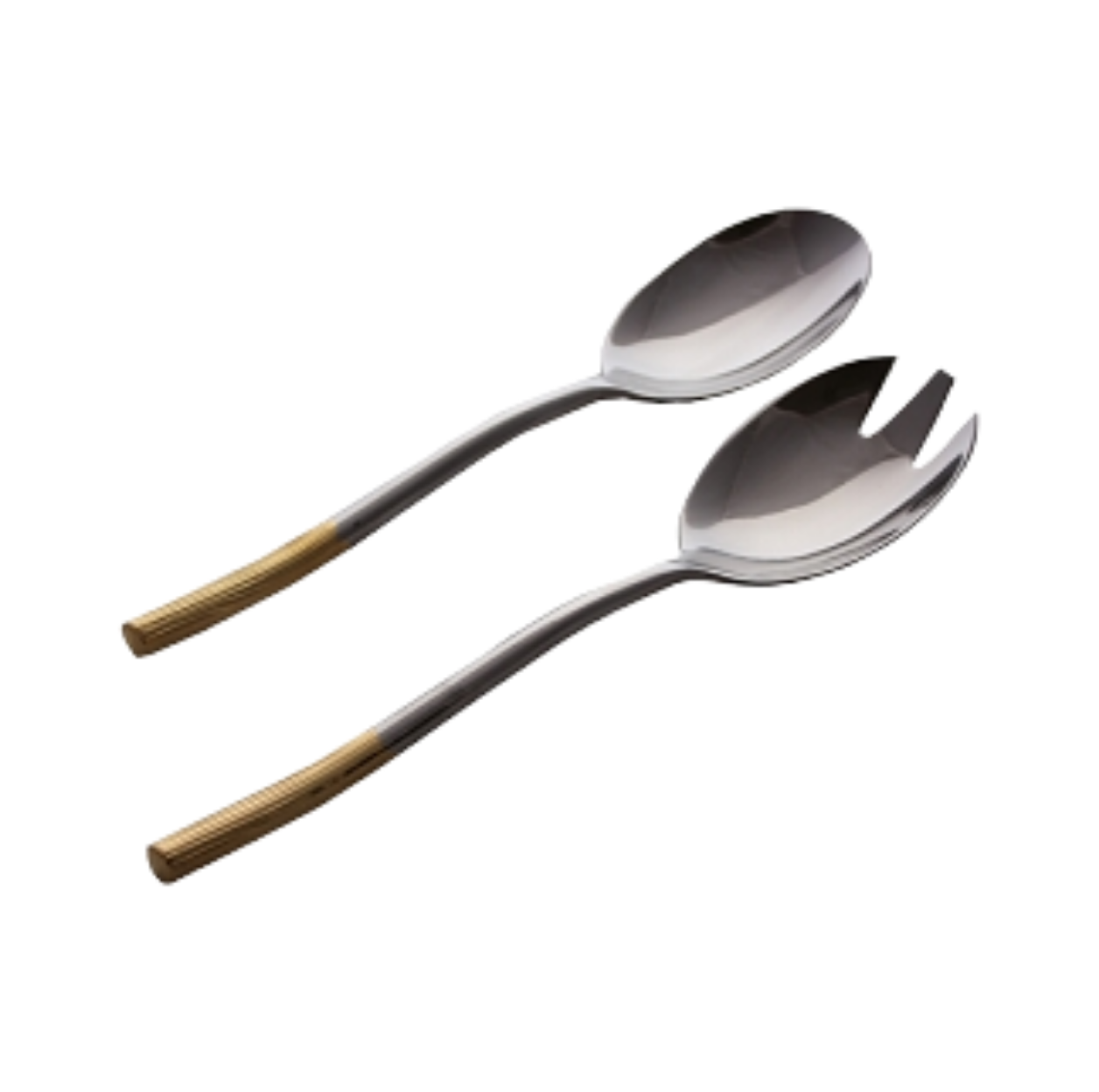 Gold Accent Unami Lines Salad Servers